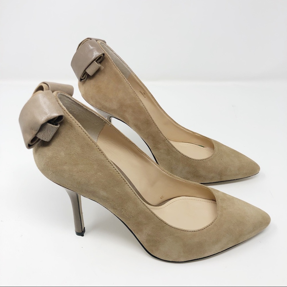 Enzo Angiolini Taupe Suede Eu Padilla Stilettos 9M - Picture 2 of 8